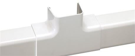 Jonction en T Ivoire pour Goulotte Climatisation – 80x60 mm (Lot de 10 pièces)