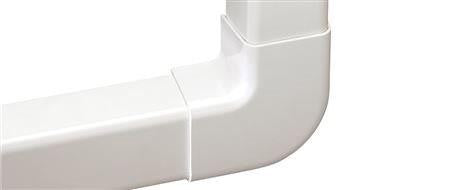 Angle Plat Ivoire pour Goulotte Climatisation – 110x75 mm (Lot de 10 pièces)