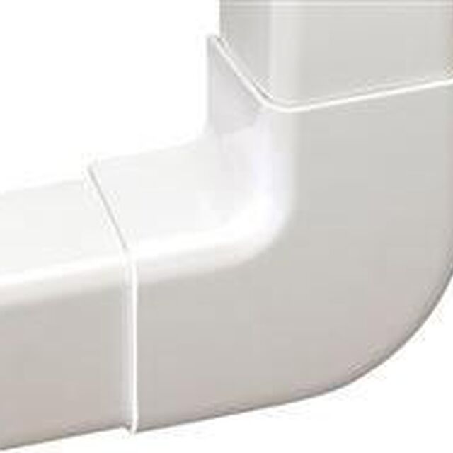Angle Plat Ivoire pour Goulotte Climatisation – 80x60 mm (Lot de 10 pièces)
